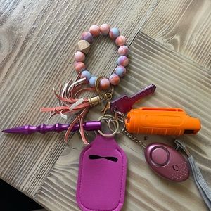 Beautiful beaded self defense keychain